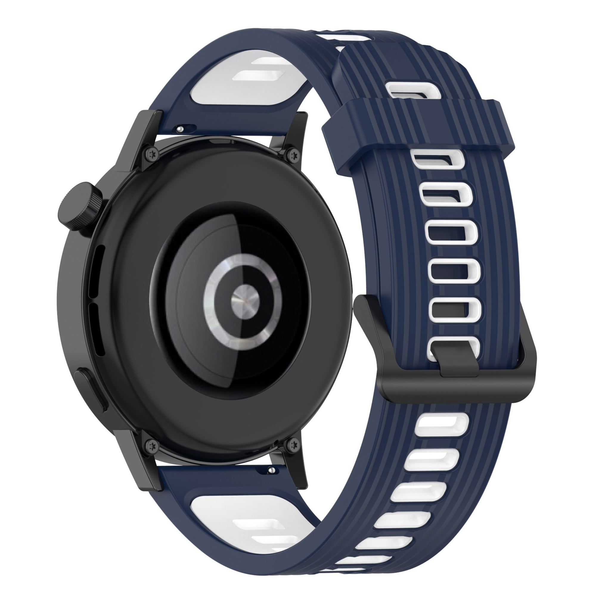 20mm Stripes Design Bi-color Silicone Soft Watch Band Adjustable Wrist Strap for Huawei Watch GT3 42mm Samsung Galaxy Watch4 40mm 44mm 20mm Stripes Design Bi-color Silicone Soft Watch Band Adjustable Wrist Strap for Huawei Watch GT3 42mm Samsung Galaxy Watch4 40mm 44mm